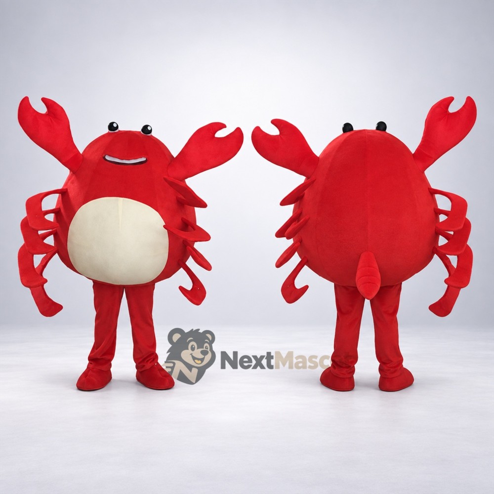 Crab Mascot Costume - Red for Ocean Festivals Crab Mascot Costume - Red for Ocean Festivals