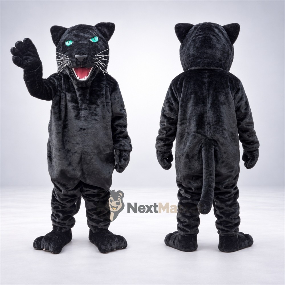 Panther Mascot Costume - Black for School Spirit Panther Mascot Costume - Black for School Spirit