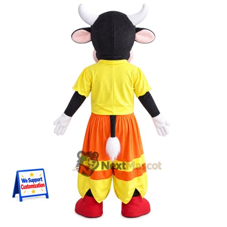 Cow Mascot Costume - Orange Skirt Cow Mascot Costume - Orange Skirt