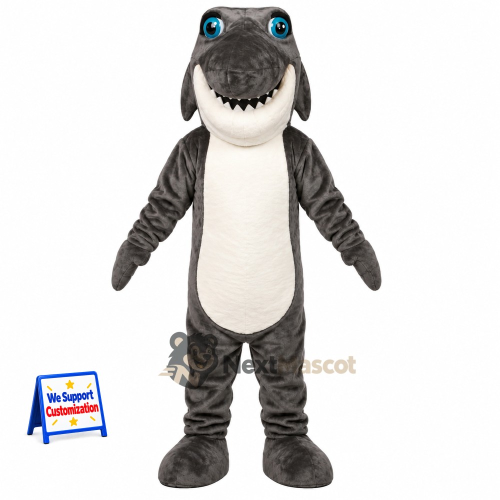 Shark Mascot Costume - Gray for Sports Days Shark Mascot Costume - Gray for Sports Days