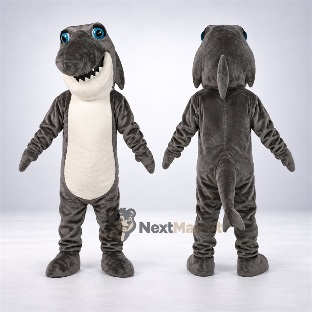 Shark Mascot Costume - Gray for Sports Days Shark Mascot Costume - Gray for Sports Days
