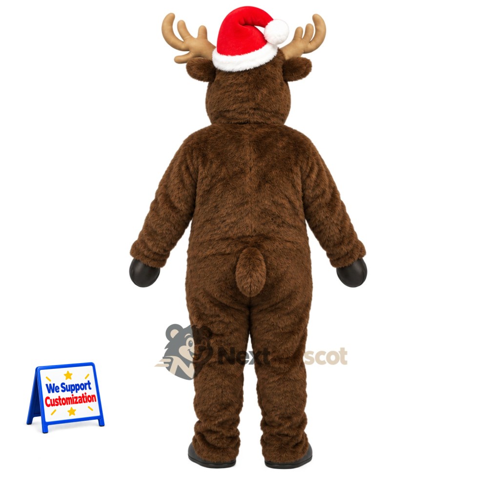 Moose Mascot Costume - Christmas Theme for Christmas Parties Moose Mascot Costume - Christmas Theme for Christmas Parties