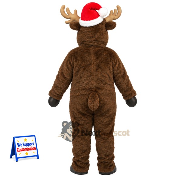 Moose Mascot Costume - Christmas Theme for Christmas Parties Moose Mascot Costume - Christmas Theme for Christmas Parties