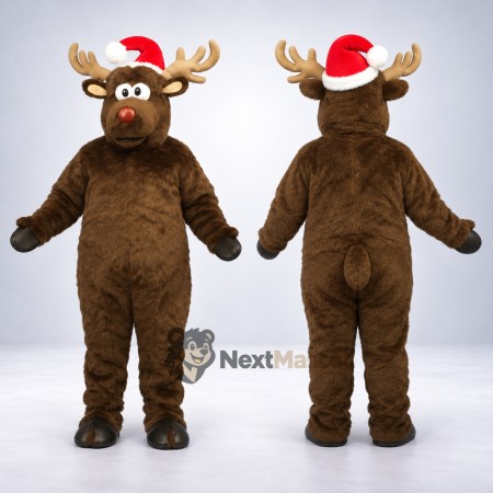 Moose Mascot Costume - Christmas Theme for Christmas Parties Moose Mascot Costume - Christmas Theme for Christmas Parties