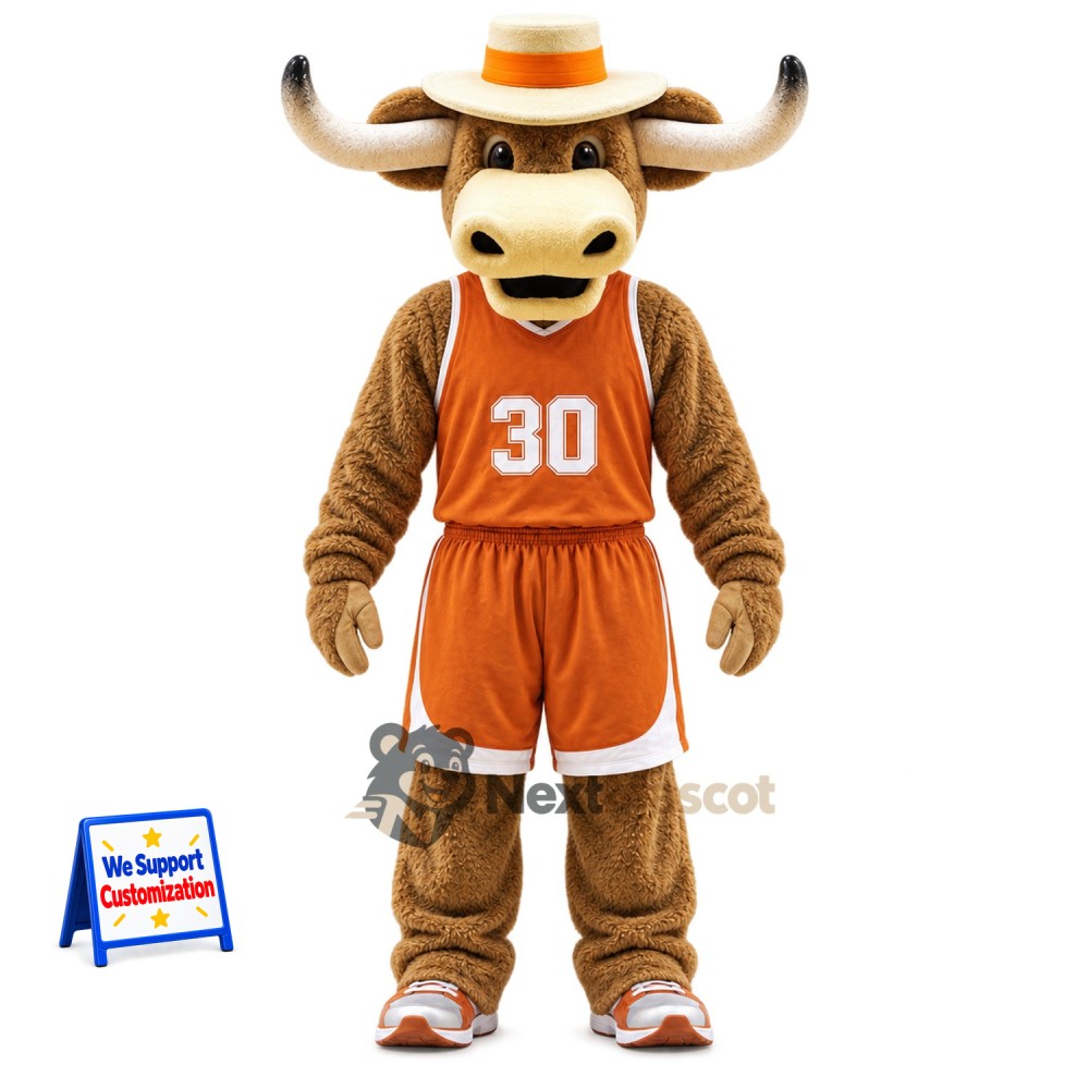 Bull Mascot Costume - Orange Uniform Bull Mascot Costume - Orange Uniform