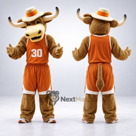Bull Mascot Costume - Orange Uniform Bull Mascot Costume - Orange Uniform