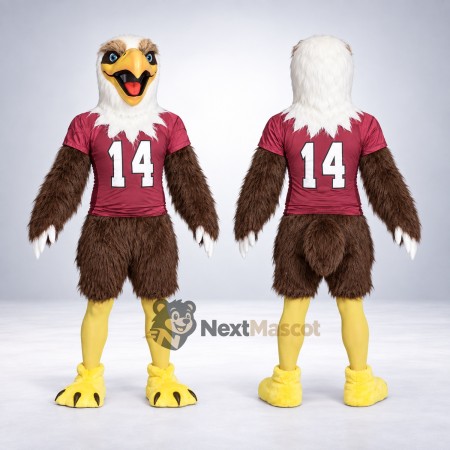 Bald Eagle Mascot Costume - Maroon Jersey Bald Eagle Mascot Costume - Maroon Jersey
