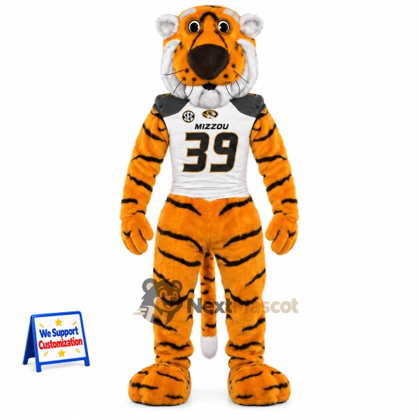 Tiger Mascot Costume - Football Jersey