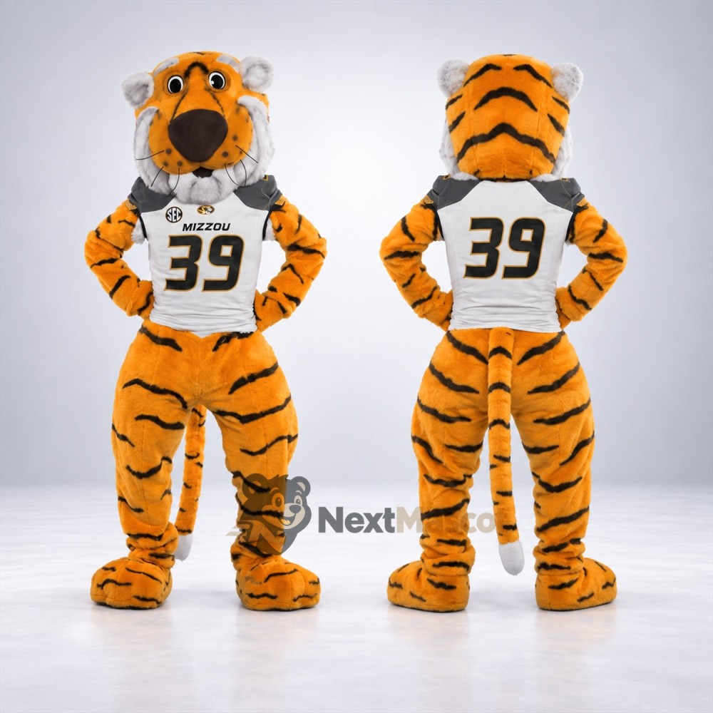 Tiger Mascot Costume - Football Jersey Tiger Mascot Costume - Football Jersey