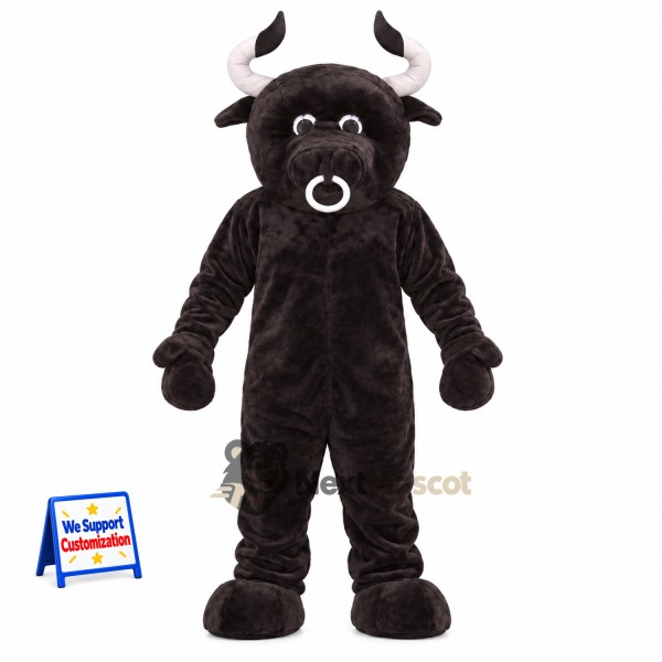 Bull Mascot Costume - Black for School Events