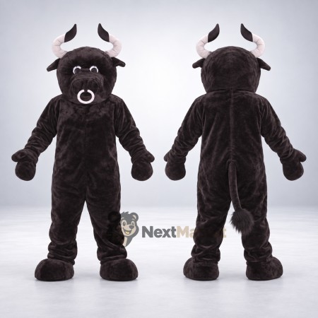 Bull Mascot Costume - Black for School Events Bull Mascot Costume - Black for School Events