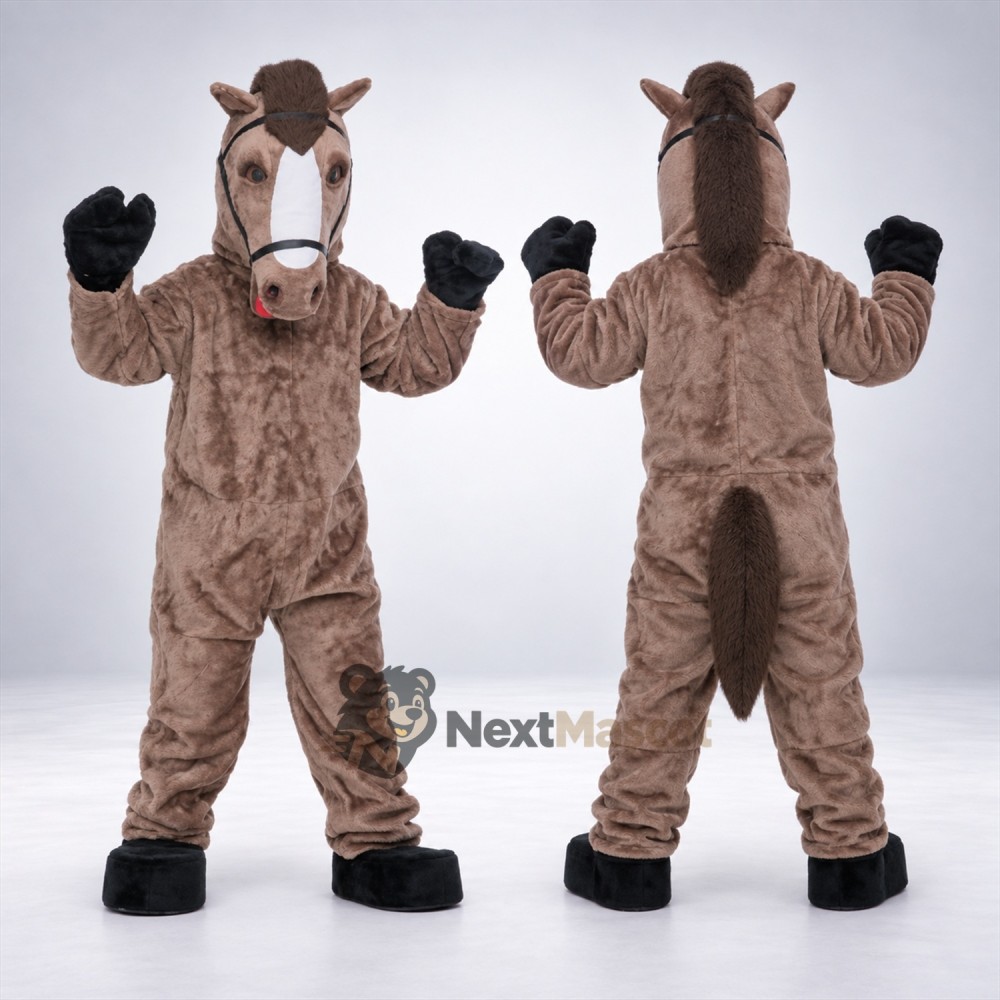 Horse Mascot Costume - Brown for Birthday Parties Horse Mascot Costume - Brown for Birthday Parties