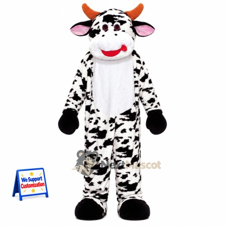 Cow Mascot Costume - Spotted for Town Festivals Cow Mascot Costume - Spotted for Town Festivals
