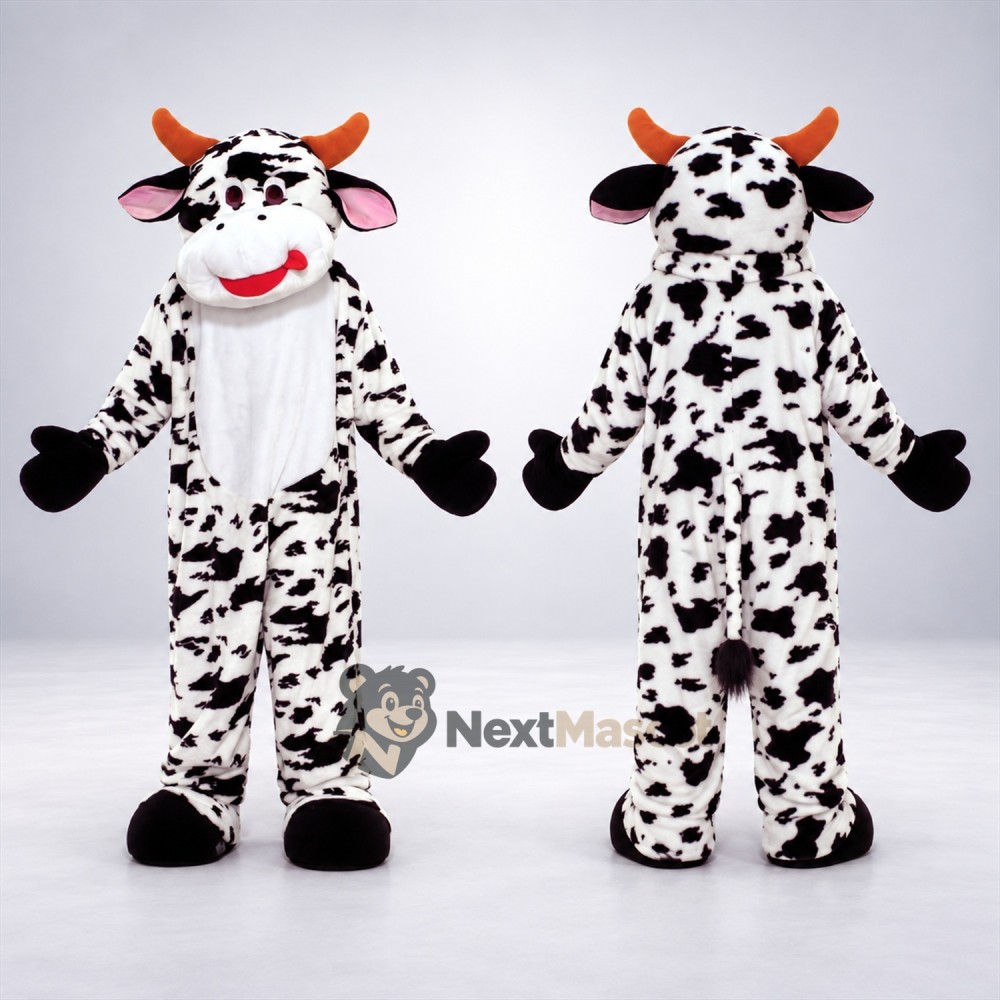 Cow Mascot Costume - Spotted for Town Festivals Cow Mascot Costume - Spotted for Town Festivals