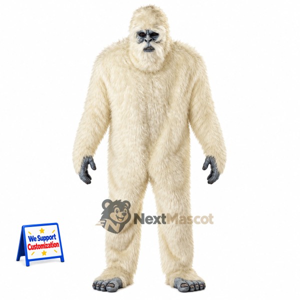 Yeti Mascot Costume - White for Community Events