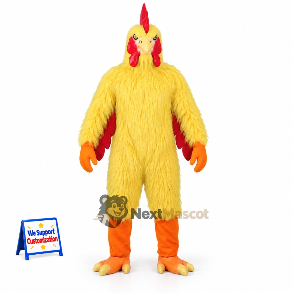 Rooster Mascot Costume - Yellow for School Spirit Rooster Mascot Costume - Yellow for School Spirit