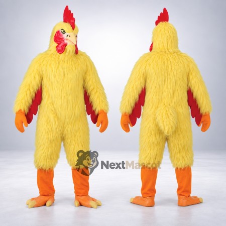 Rooster Mascot Costume - Yellow for School Spirit Rooster Mascot Costume - Yellow for School Spirit