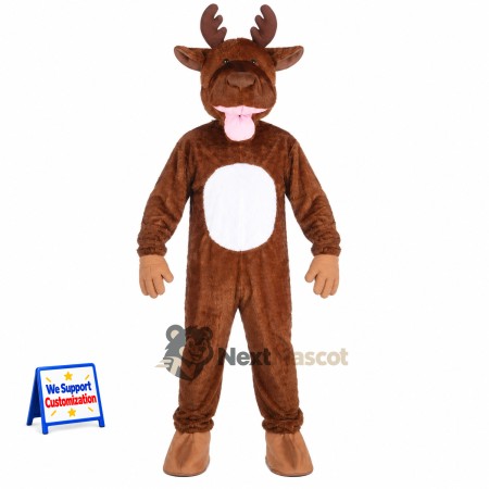 Moose Mascot Costume - Brown for Charity Events Moose Mascot Costume - Brown for Charity Events