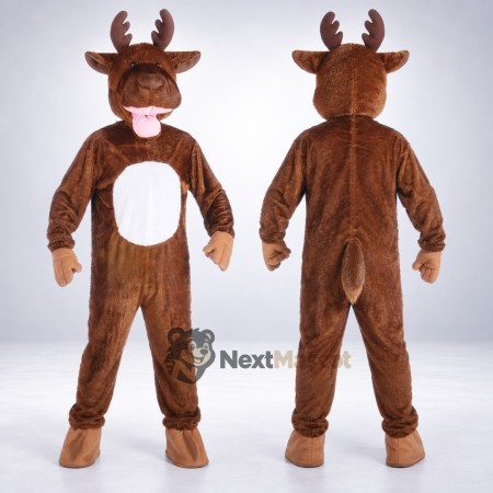 Moose Mascot Costume - Brown for Charity Events Moose Mascot Costume - Brown for Charity Events