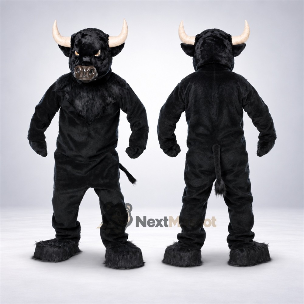 Bull Mascot Costume - Black for Community Events Bull Mascot Costume - Black for Community Events