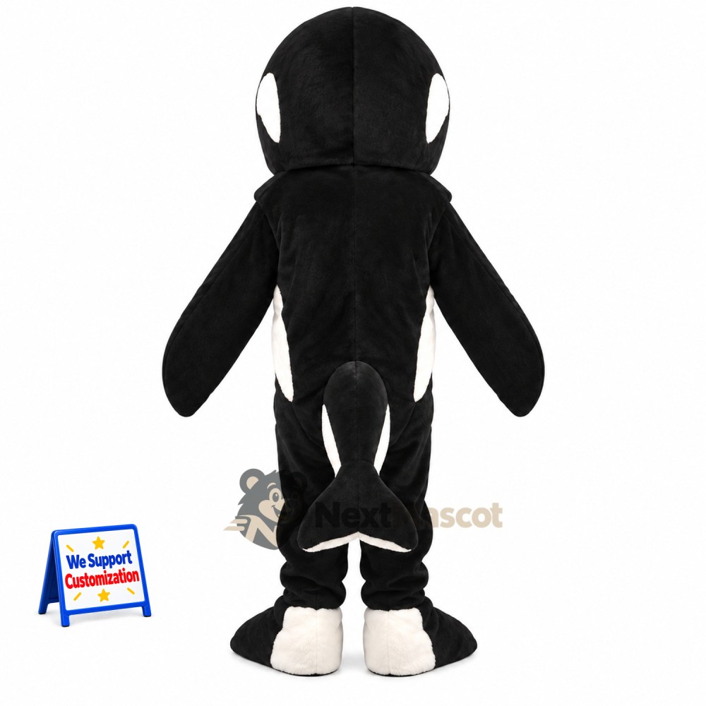 Orca Mascot Costume - Black and White for Ocean Events Orca Mascot Costume - Black and White for Ocean Events
