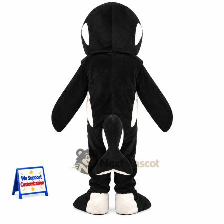 Orca Mascot Costume - Black and White for Ocean Events Orca Mascot Costume - Black and White for Ocean Events