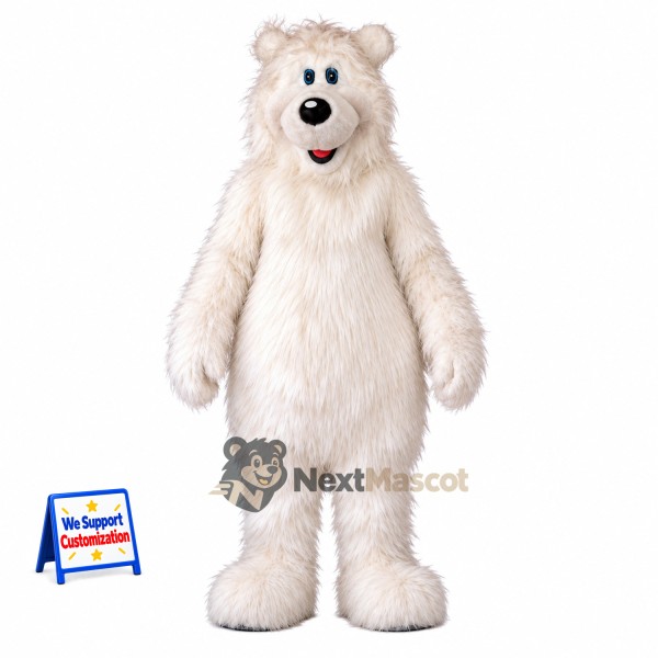 Bear Mascot Costume - White for Grand Openings