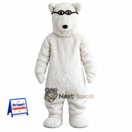 Yeti Mascot Costume - White for Festivals