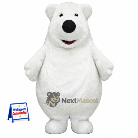 Bear Mascot Costume - White for Photo Events Bear Mascot Costume - White for Photo Events