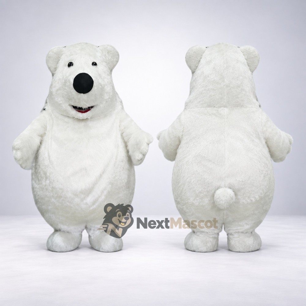 Bear Mascot Costume - White for Photo Events Bear Mascot Costume - White for Photo Events