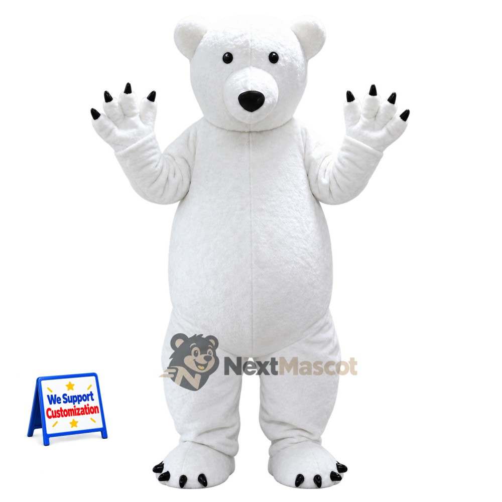 Polar Bear Mascot Costume for Photo Events Polar Bear Mascot Costume for Photo Events
