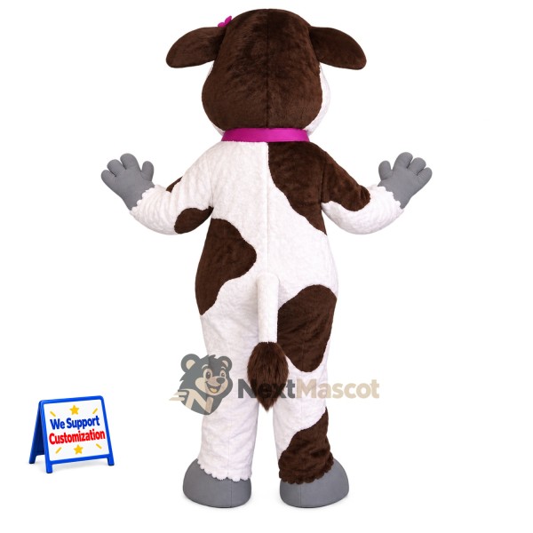 Cow Mascot Costume - Brown and White for Parades