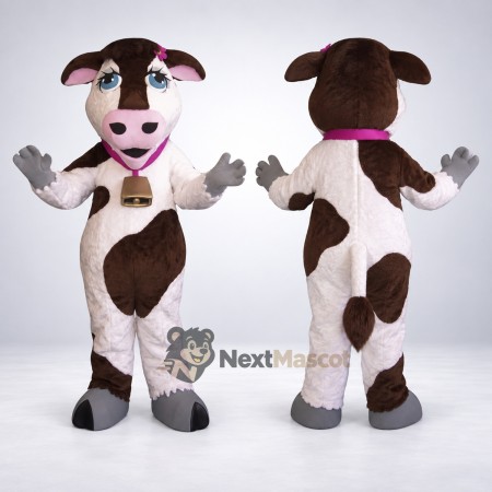 Cow Mascot Costume - Brown and White for Parades Cow Mascot Costume - Brown and White for Parades