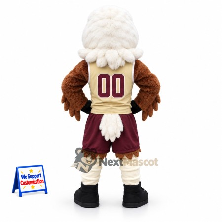 Bald Eagle Mascot Costume - Maroon Sports Uniform Bald Eagle Mascot Costume - Maroon Sports Uniform