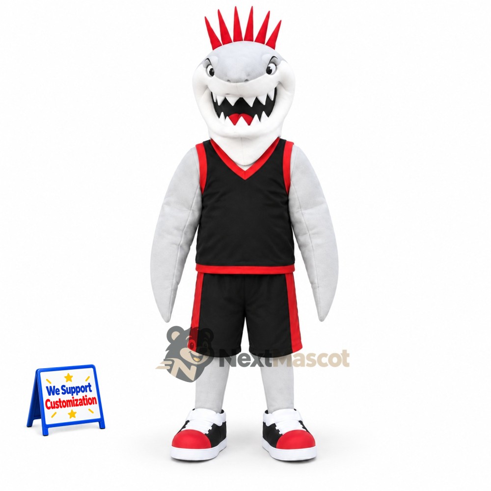 Shark Mascot Costume - Black Uniform Shark Mascot Costume - Black Uniform