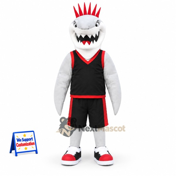 Shark Mascot Costume - Black Uniform