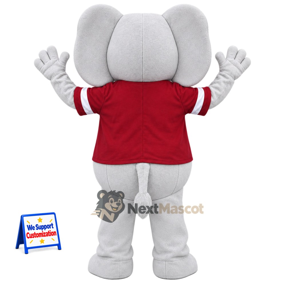 Elephant Mascot Costume - Red Shirt for Parades Elephant Mascot Costume - Red Shirt for Parades