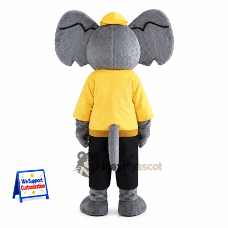 Elephant Mascot Costume - Yellow Shirt for School Events Elephant Mascot Costume - Yellow Shirt for School Events