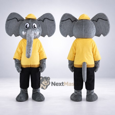 Elephant Mascot Costume - Yellow Shirt for School Events Elephant Mascot Costume - Yellow Shirt for School Events