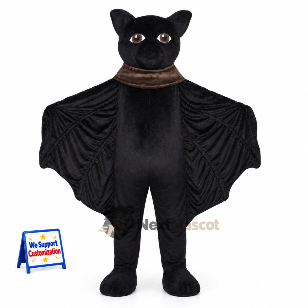 Bat Mascot Costume - Black for School Events Bat Mascot Costume - Black for School Events