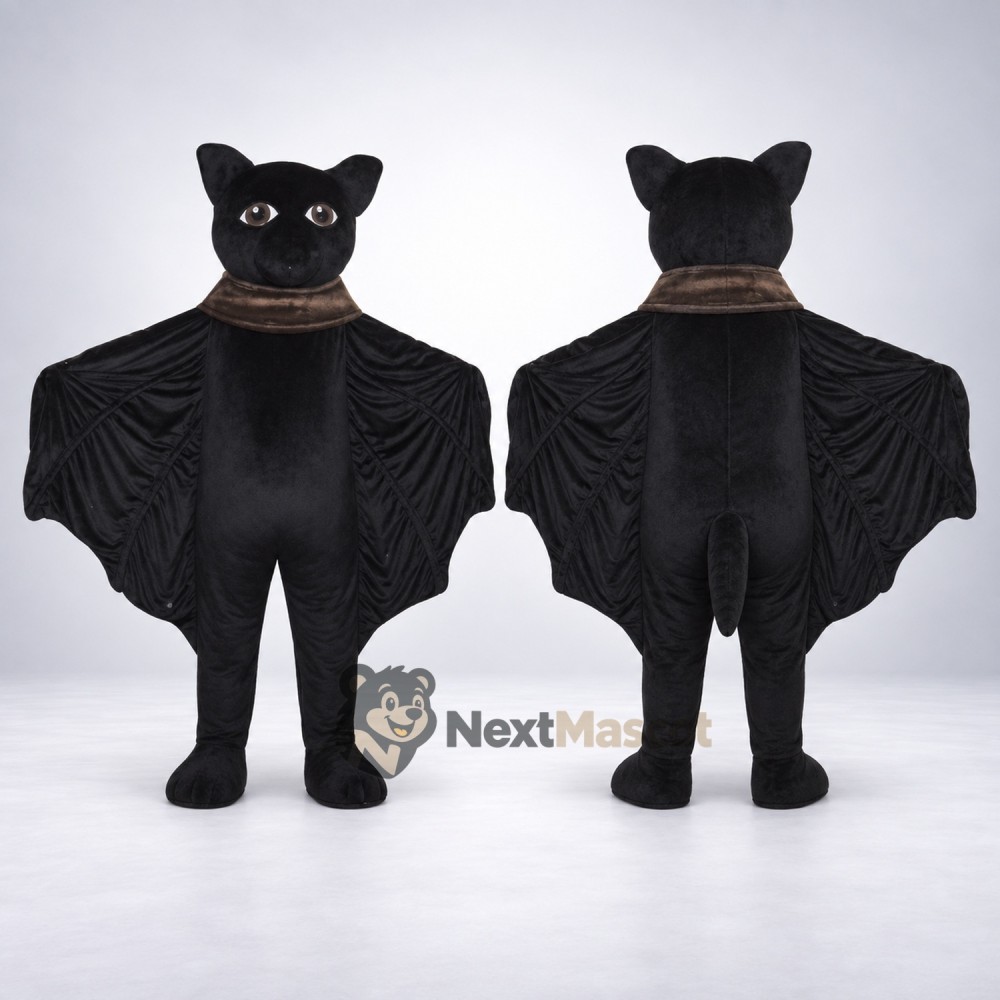 Bat Mascot Costume - Black for School Events Bat Mascot Costume - Black for School Events