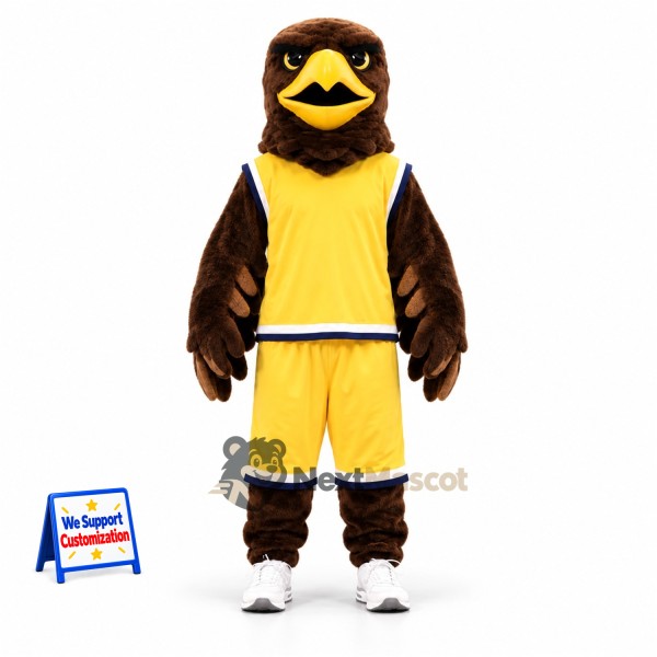 Eagle Mascot Costume - Yellow Uniform for Parades