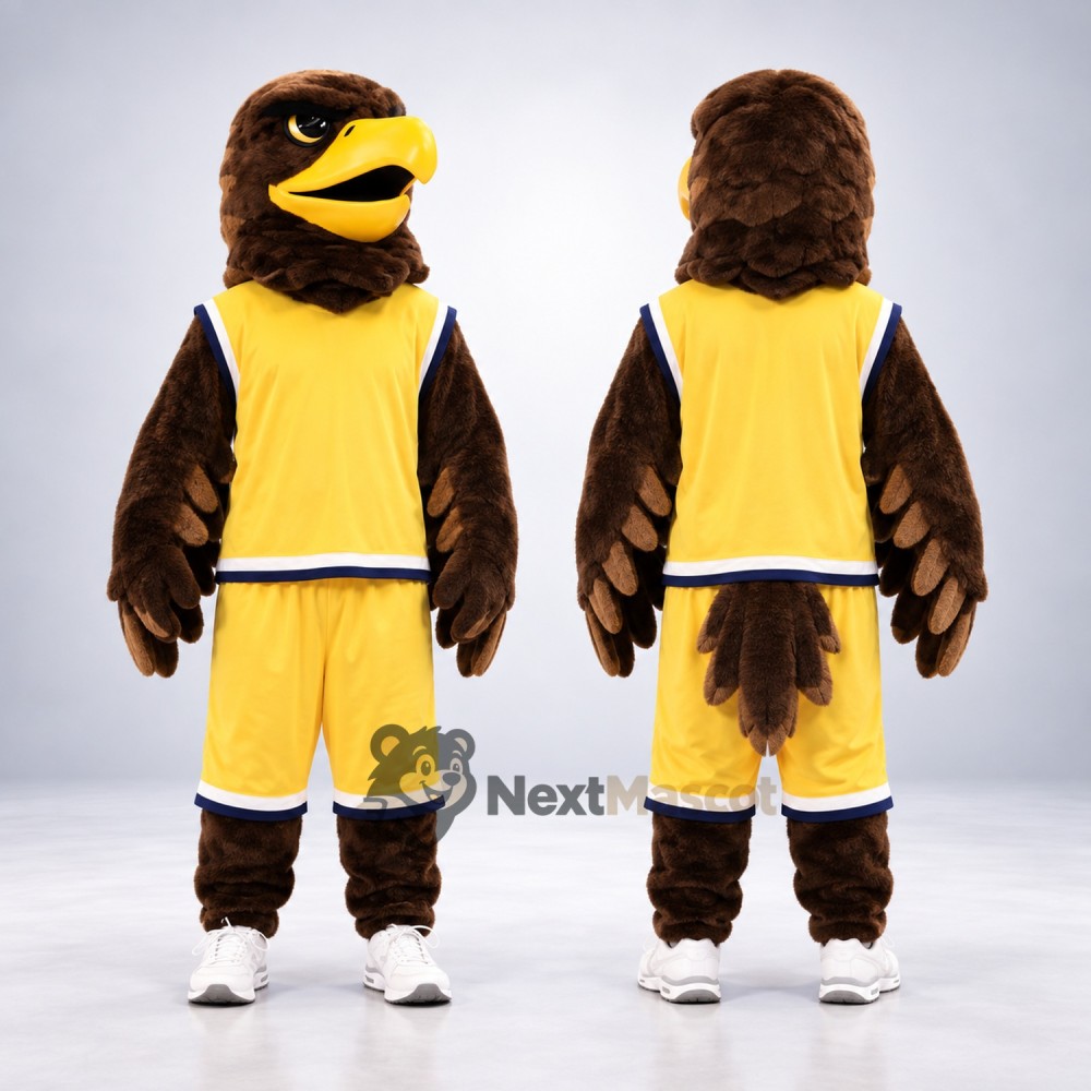 Eagle Mascot Costume - Yellow Uniform for Parades
