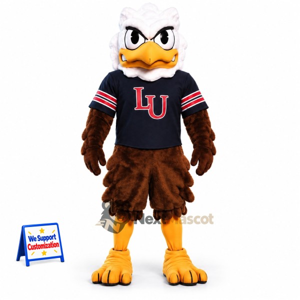 Bald Eagle Mascot Costume - Navy Jersey