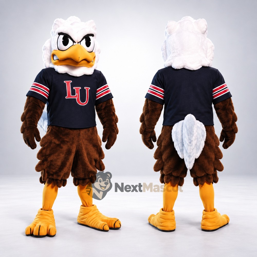 Bald Eagle Mascot Costume - Navy Jersey Bald Eagle Mascot Costume - Navy Jersey