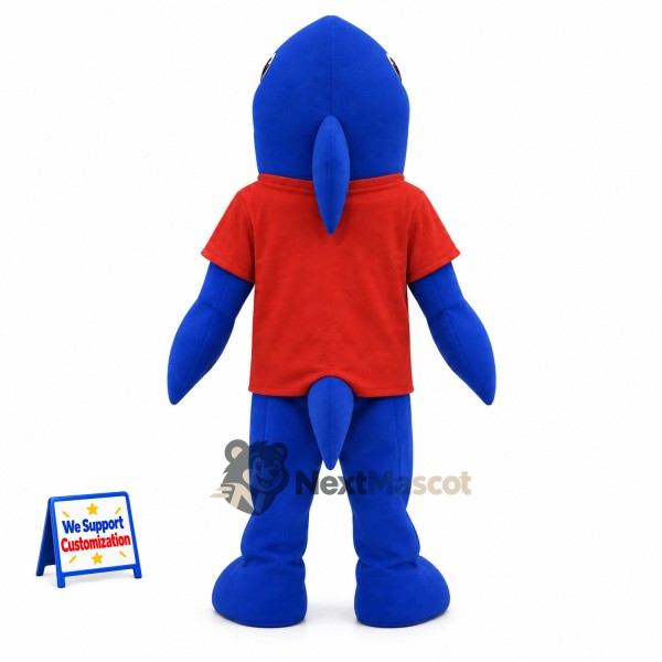 Shark Mascot Costume - Red Shirt for Ocean Events