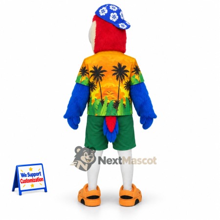 Parrot Mascot Costume - Hawaiian Shirt Parrot Mascot Costume - Hawaiian Shirt