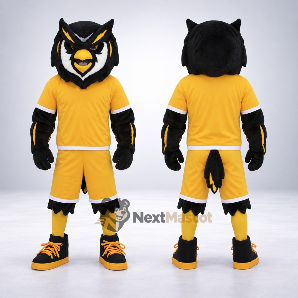 Owl Mascot Costume - Black Owl Mascot Costume - Black