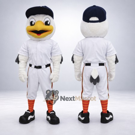 Duck Mascot Costume - Baseball Uniform