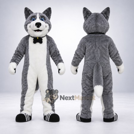 Husky Mascot Costume - Gray for Stage Shows